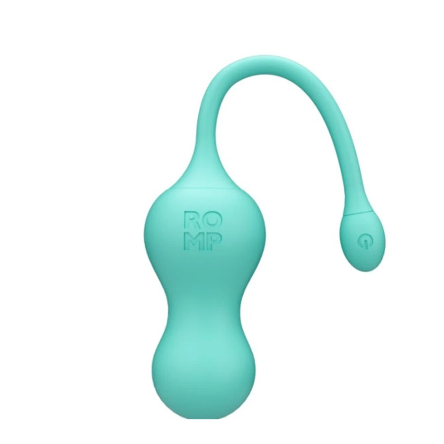 ROMP - CELLO VIBRATORE MULTIFUNZIONE A UOVO TURCHESE CON TELECOMANDO